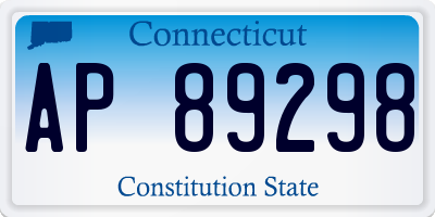 CT license plate AP89298