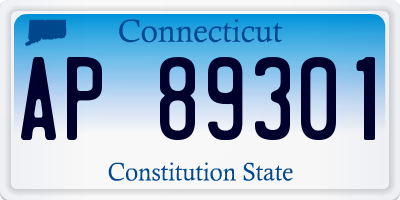 CT license plate AP89301