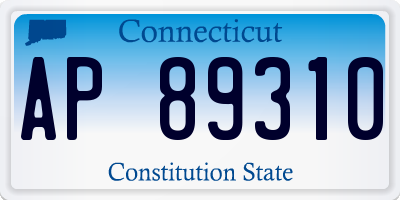 CT license plate AP89310