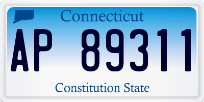 CT license plate AP89311