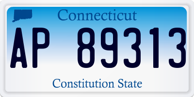 CT license plate AP89313