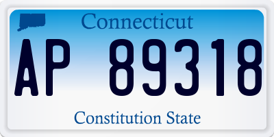 CT license plate AP89318