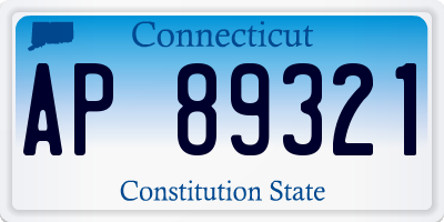 CT license plate AP89321