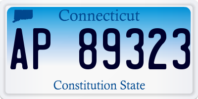 CT license plate AP89323
