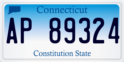 CT license plate AP89324