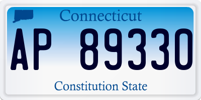 CT license plate AP89330
