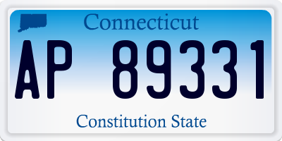 CT license plate AP89331