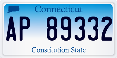 CT license plate AP89332