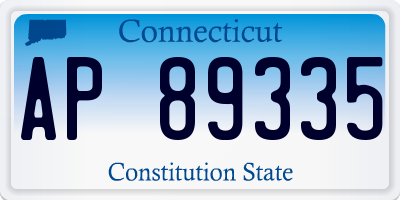 CT license plate AP89335