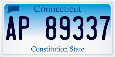 CT license plate AP89337
