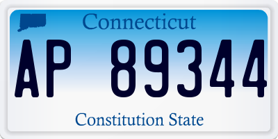 CT license plate AP89344