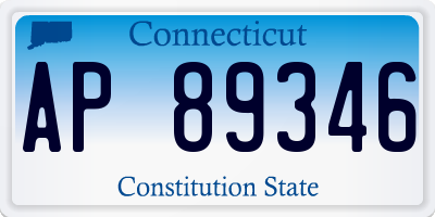 CT license plate AP89346