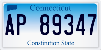 CT license plate AP89347