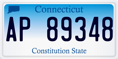 CT license plate AP89348