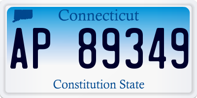 CT license plate AP89349