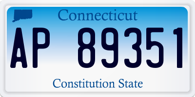 CT license plate AP89351