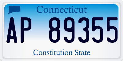 CT license plate AP89355