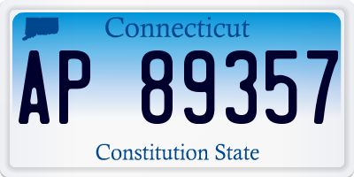 CT license plate AP89357