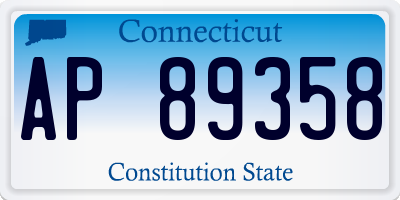 CT license plate AP89358
