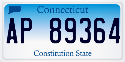 CT license plate AP89364