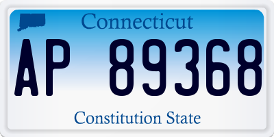 CT license plate AP89368