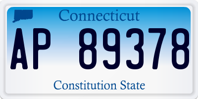 CT license plate AP89378