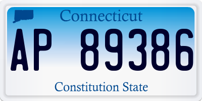 CT license plate AP89386