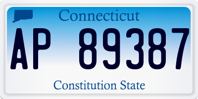 CT license plate AP89387