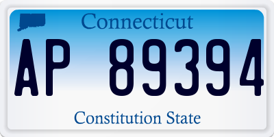 CT license plate AP89394