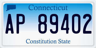 CT license plate AP89402