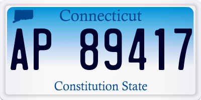 CT license plate AP89417