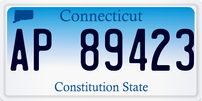 CT license plate AP89423