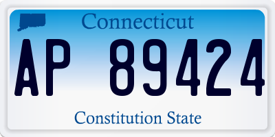 CT license plate AP89424