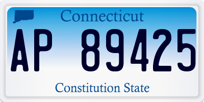 CT license plate AP89425