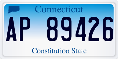 CT license plate AP89426