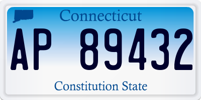 CT license plate AP89432