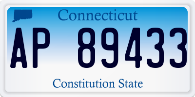 CT license plate AP89433