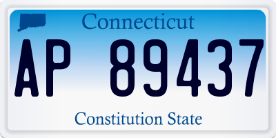 CT license plate AP89437