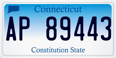 CT license plate AP89443