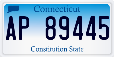 CT license plate AP89445