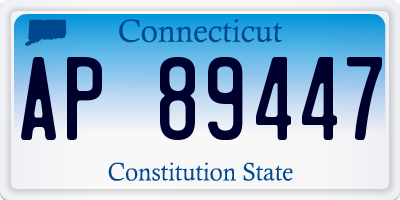 CT license plate AP89447