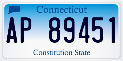 CT license plate AP89451