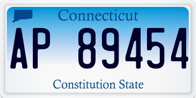 CT license plate AP89454