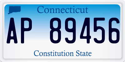 CT license plate AP89456