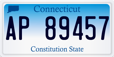 CT license plate AP89457