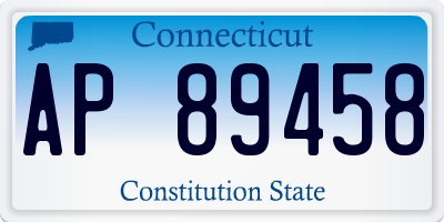 CT license plate AP89458