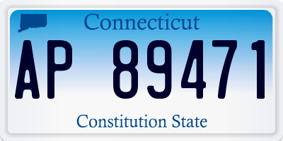 CT license plate AP89471