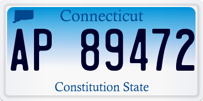 CT license plate AP89472