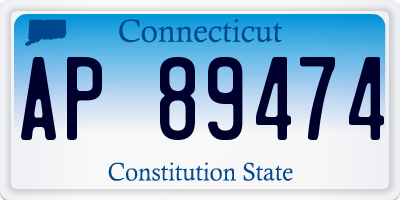 CT license plate AP89474