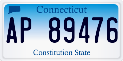 CT license plate AP89476